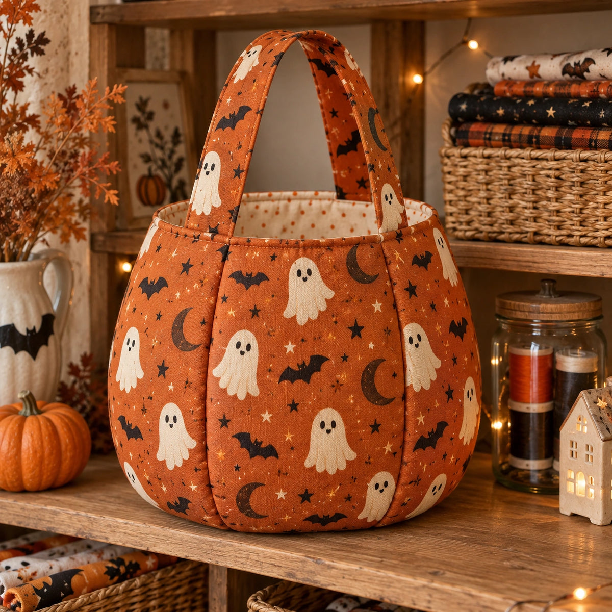 Halloween Süßigkeitentasche Schnittmuster 🎃
