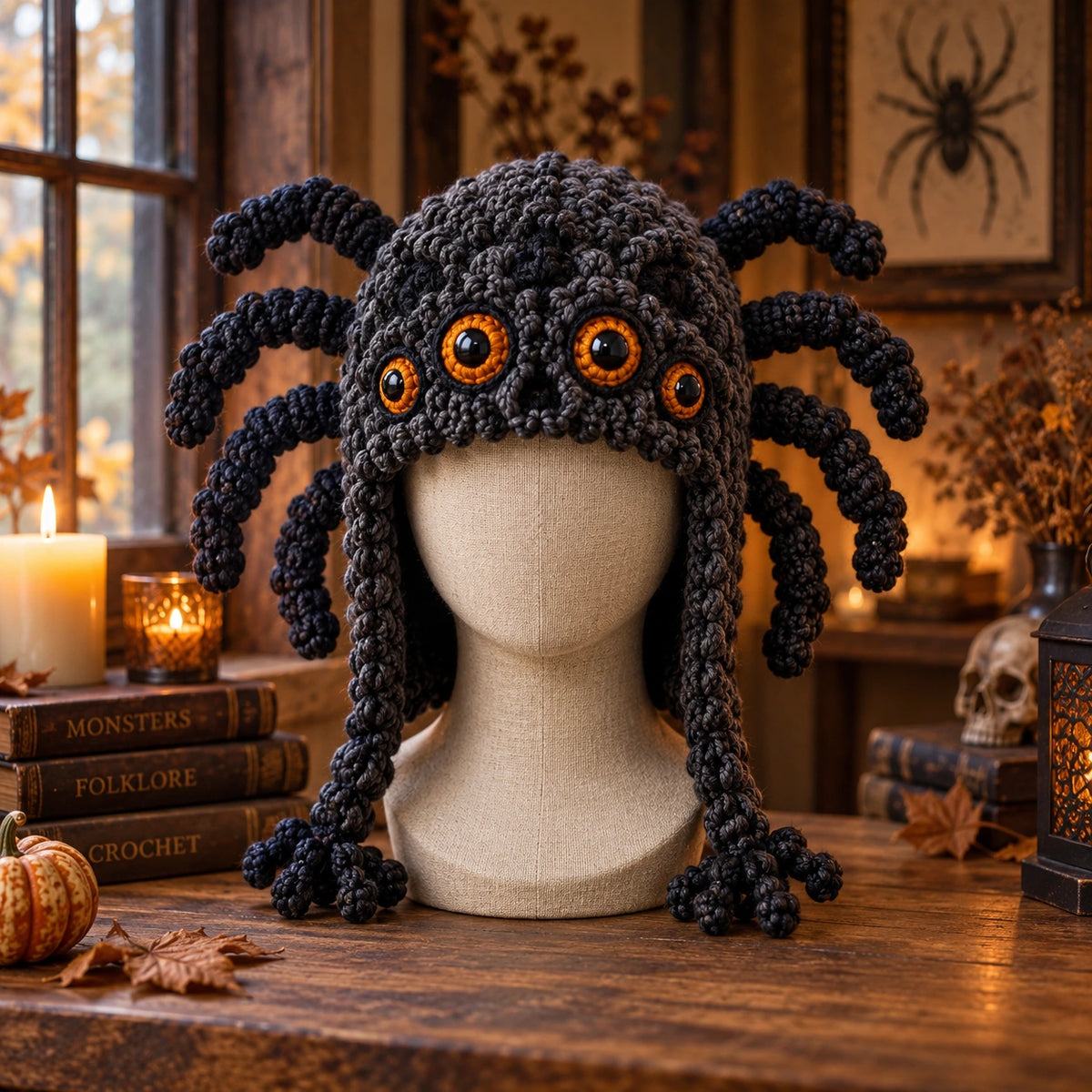 Gehäkelte Halloween-Monsterkapuzen – 6 Designs für Erwachsene
