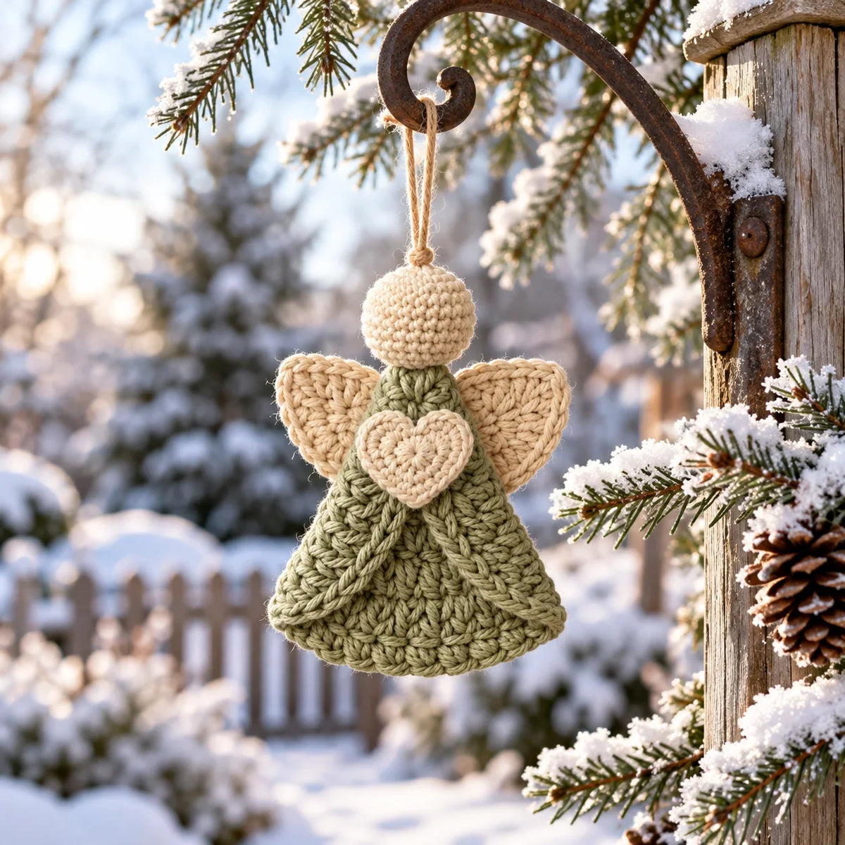 Engel-Anhänger Häkelanleitung | Christbaumschmuck