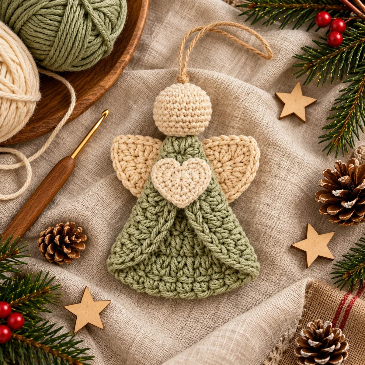 Engel-Anhänger Häkelanleitung | Christbaumschmuck