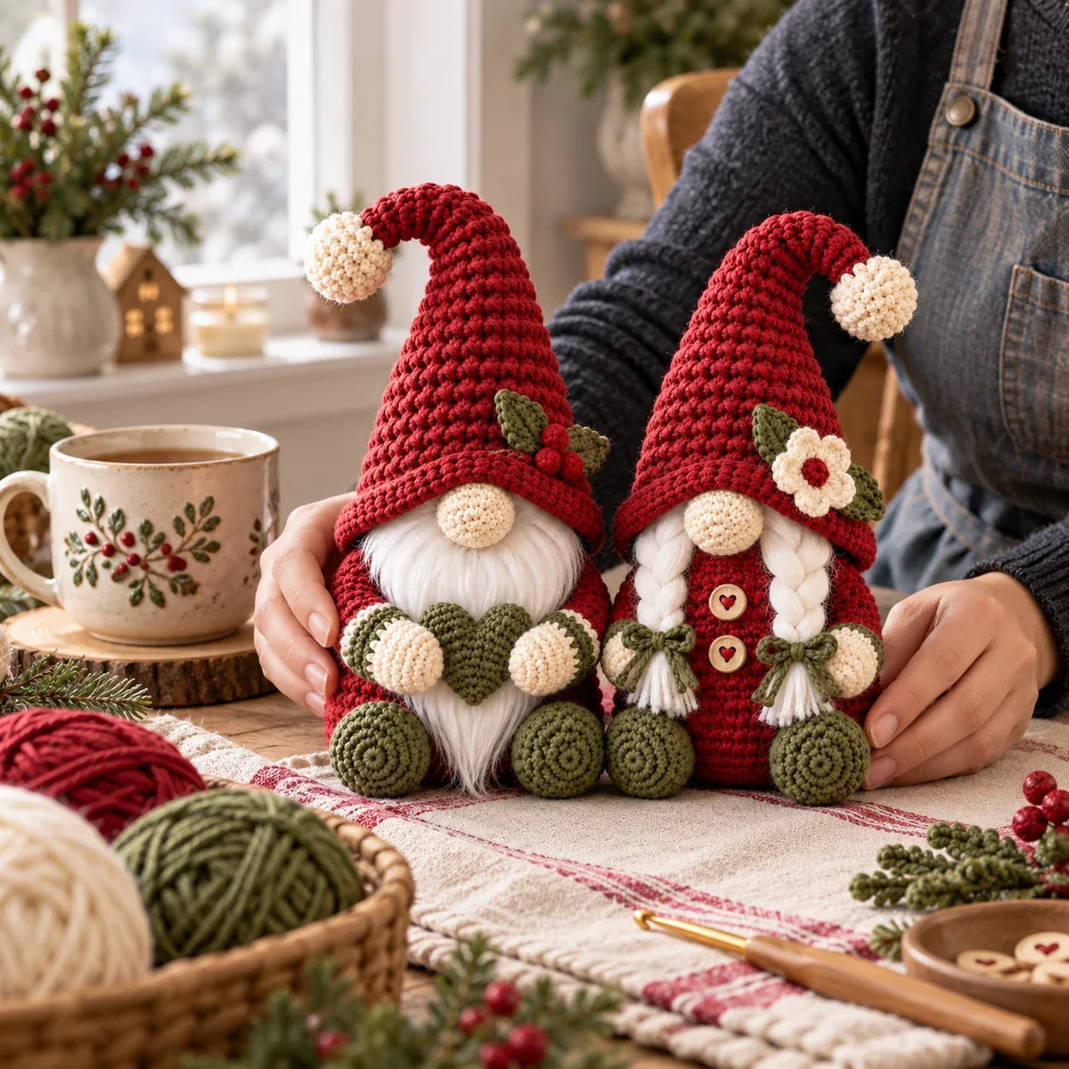 Herr & Frau Weihnachtswichtel Häkelanleitung