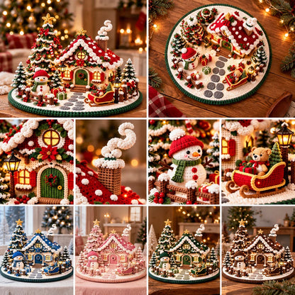 Häkelanleitung für ein weihnachtliches Winterdorf mit Chalet – Amigurumi