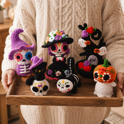 Gruseliges Halloween Amigurumi Häkelanleitungs-Set - Einfaches PDF, 13–15 cm