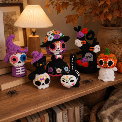 Gruseliges Halloween Amigurumi Häkelanleitungs-Set - Einfaches PDF, 13–15 cm