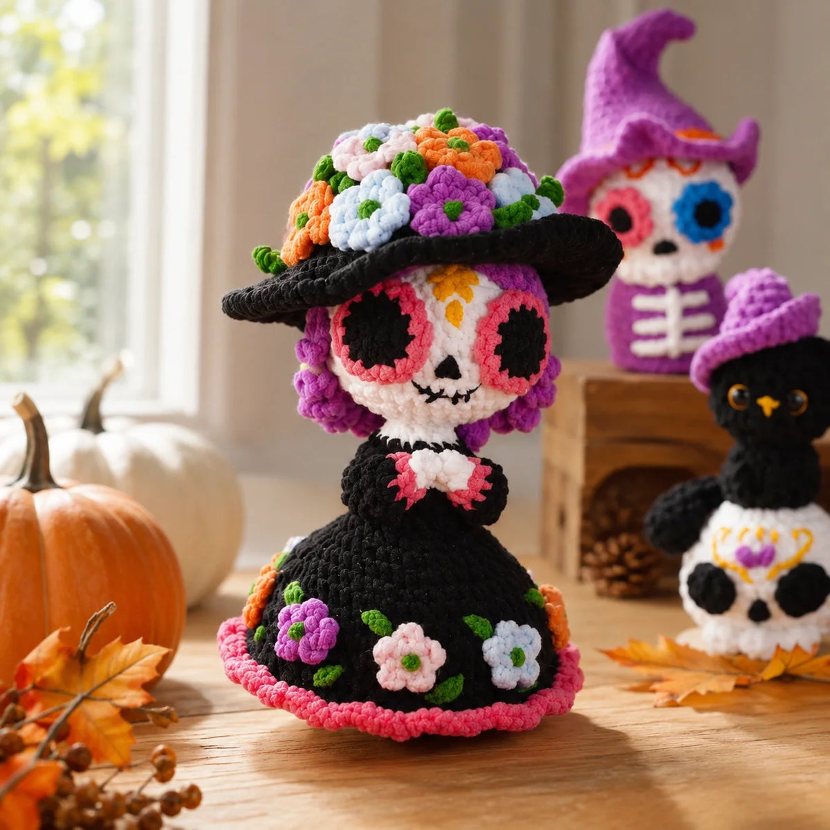 Gruseliges Halloween Amigurumi Häkelanleitungs-Set - Einfaches PDF, 13–15 cm