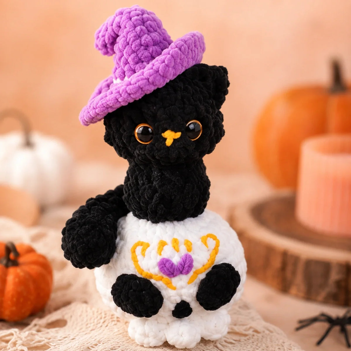 Gruseliges Halloween Amigurumi Häkelanleitungs-Set - Einfaches PDF, 13–15 cm