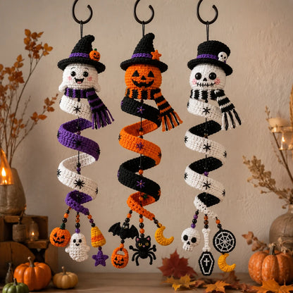 Halloween Spiral-Deko Trio Häkelanleitung 🎃👻