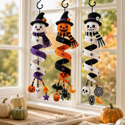 Halloween Spiral-Deko Trio Häkelanleitung 🎃👻