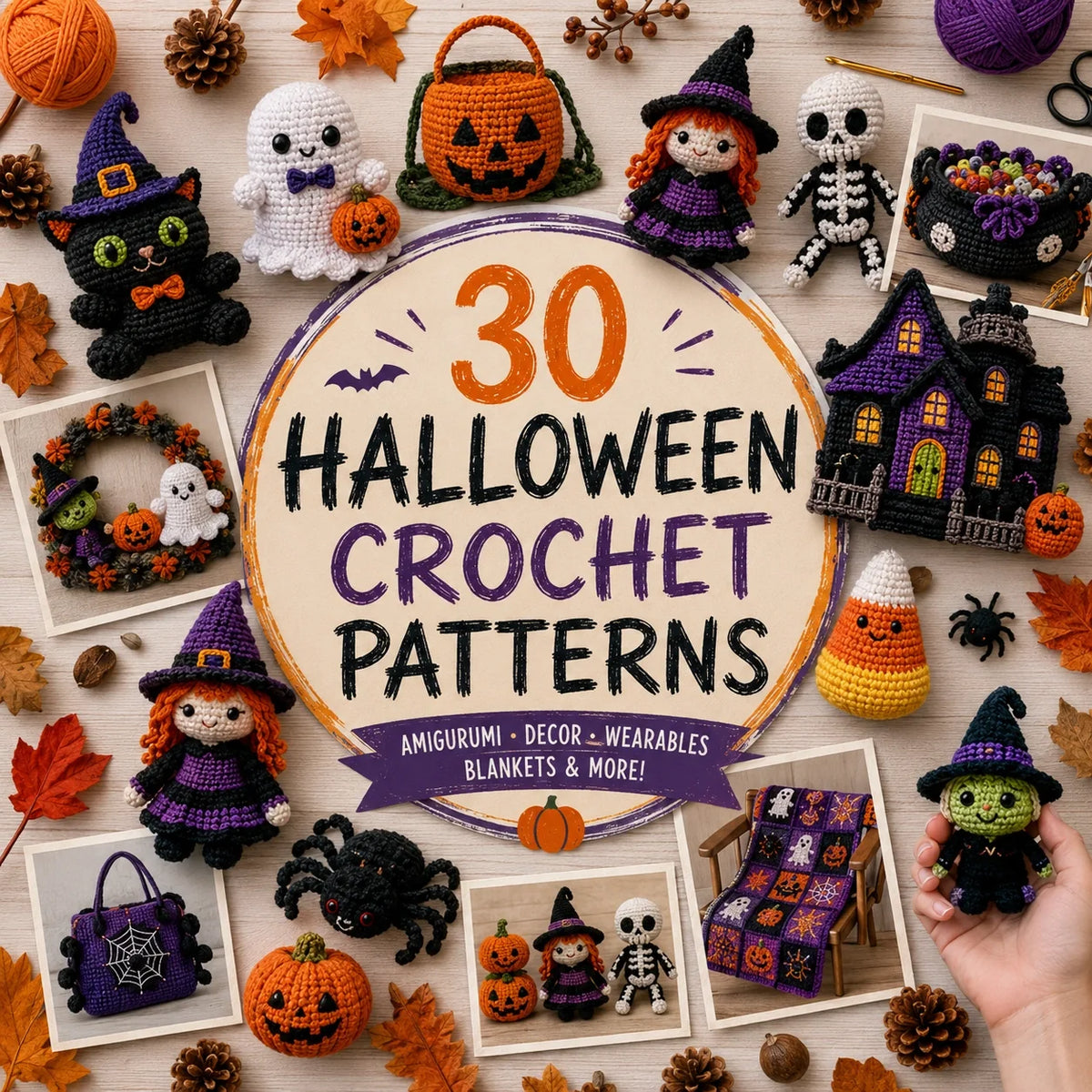 Halloween Amigurumi Häkelanleitungs-Set 🎃👻 - 30 Anleitungen