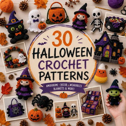 Halloween Amigurumi Häkelanleitungs-Set 🎃👻 - 30 Anleitungen