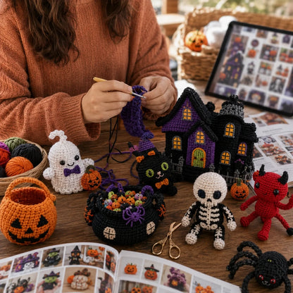 Halloween Amigurumi Häkelanleitungs-Set 🎃👻 - 30 Anleitungen