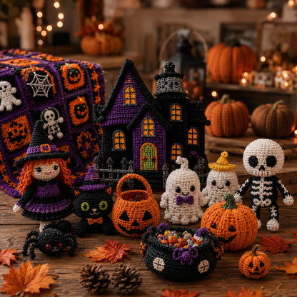 Halloween Amigurumi Häkelanleitungs-Set 🎃👻 - 30 Anleitungen