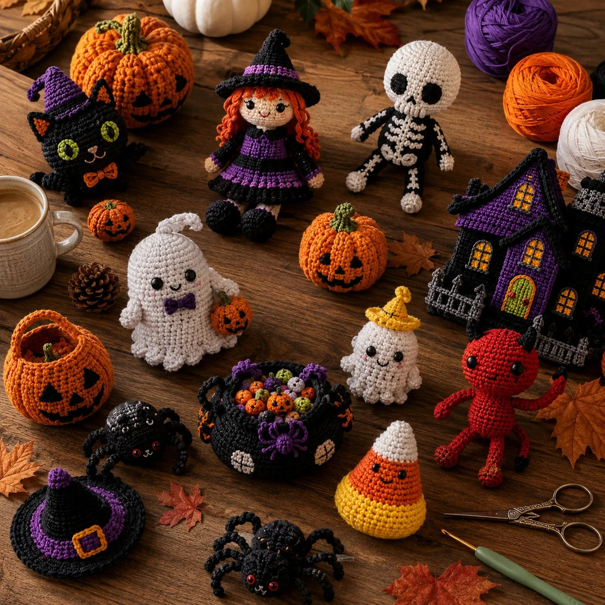 Halloween Amigurumi Häkelanleitungs-Set 🎃👻 - 30 Anleitungen
