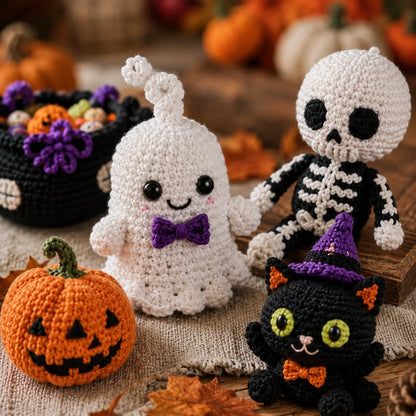 Halloween Amigurumi Häkelanleitungs-Set 🎃👻 - 30 Anleitungen