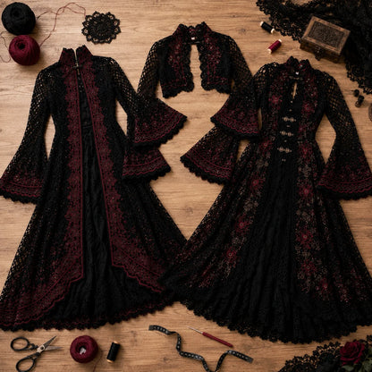 Gothic-Kleid Häkelanleitung – 3 viktorianische Kleider PDF, Erwachsenengrößen