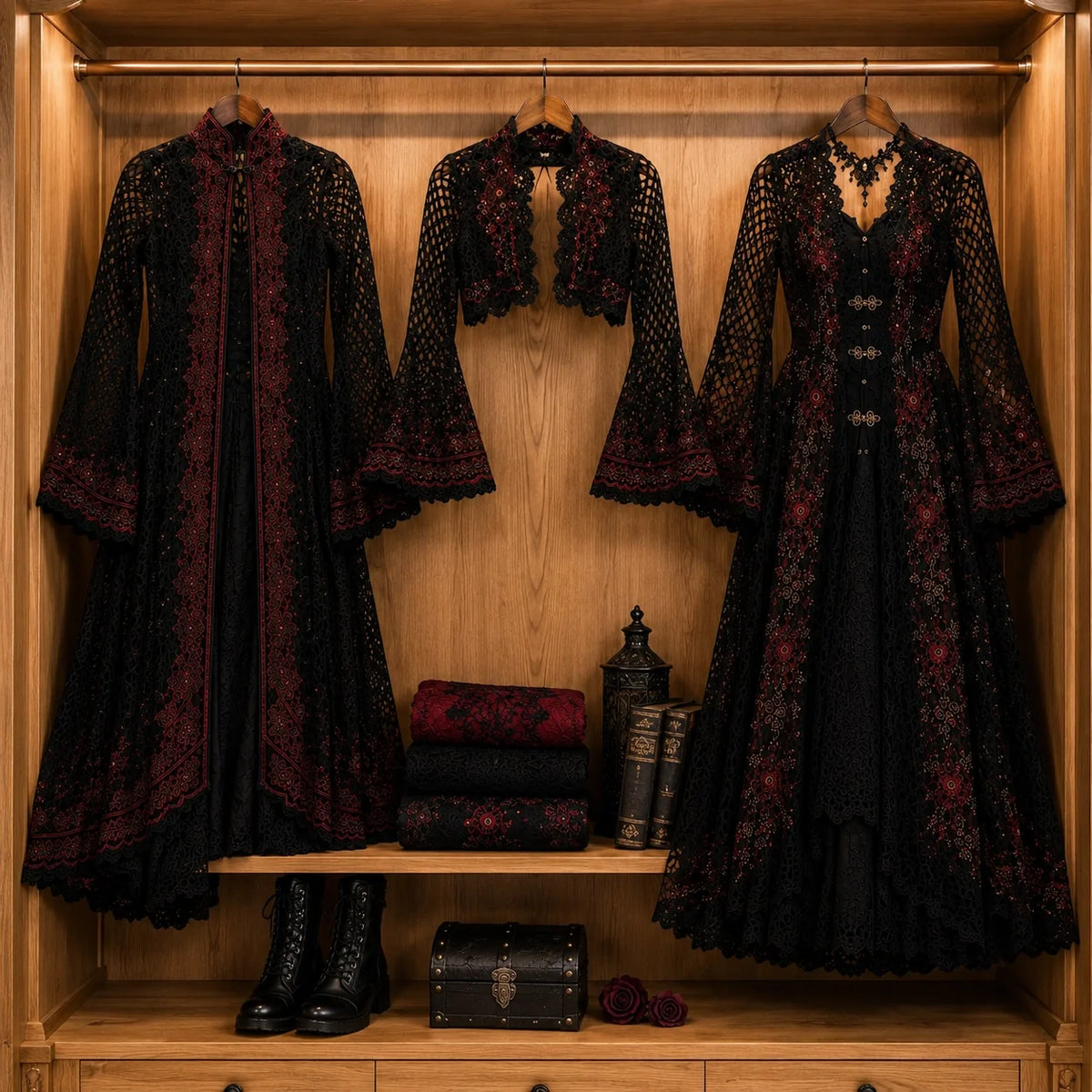 Gothic-Kleid Häkelanleitung – 3 viktorianische Kleider PDF, Erwachsenengrößen