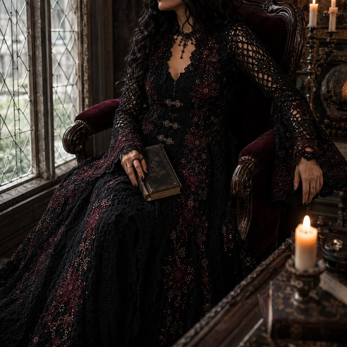 Gothic-Kleid Häkelanleitung – 3 viktorianische Kleider PDF, Erwachsenengrößen