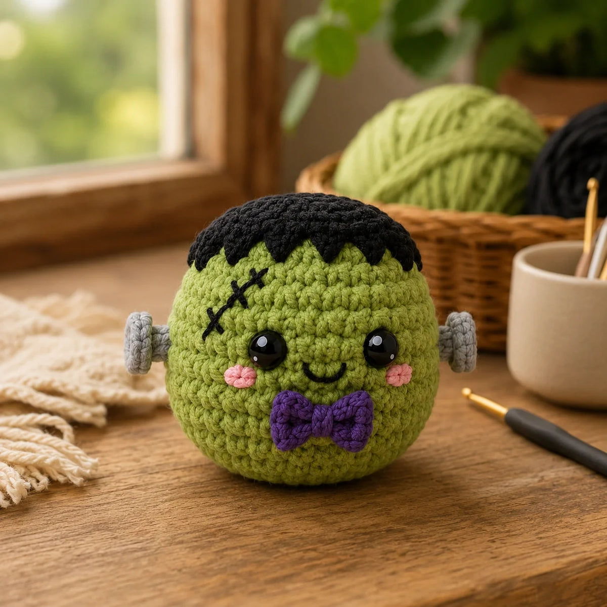 Kawaii Halloween Bao Bun Häkelanleitungs-Set - Amigurumi