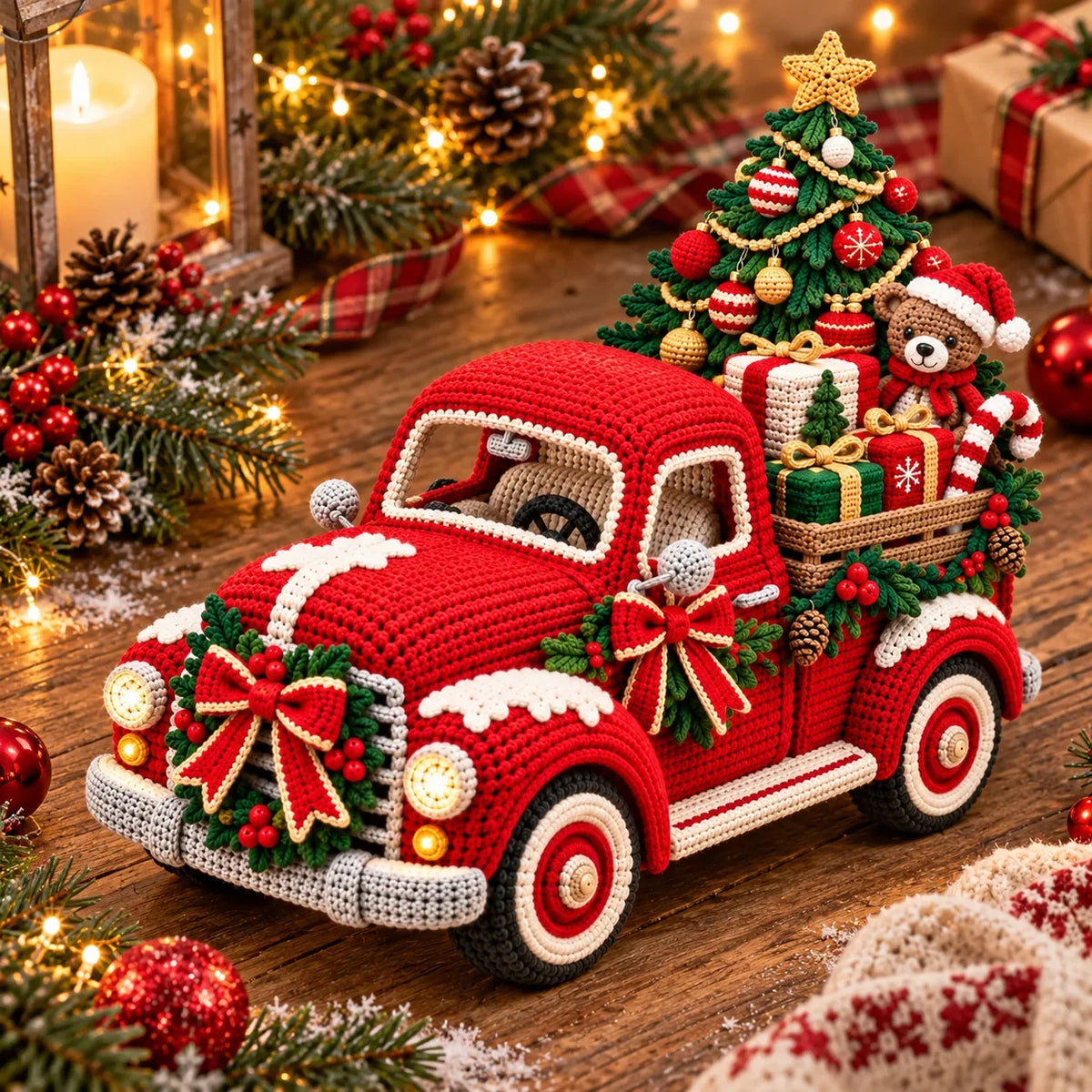 Häkelanleitung Weihnachts-Pickup – Vintage Truck