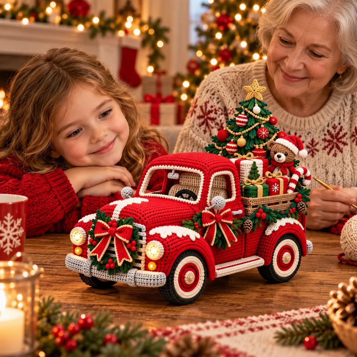 Häkelanleitung Weihnachts-Pickup – Vintage Truck