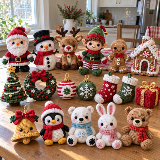 Weihnachts-Häkelbundle – 449 festliche Anleitungen
