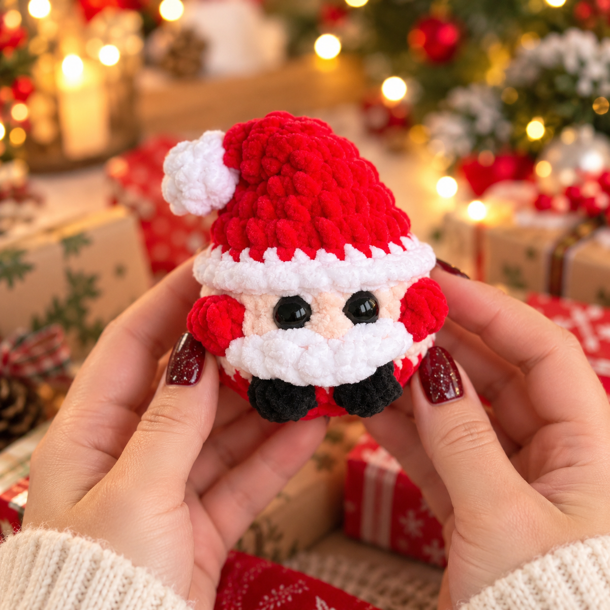 Weihnachts-Amigurumi-Trio ohne Nähen