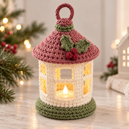Häkelanleitung für eine Mini-Weihnachtslaterne