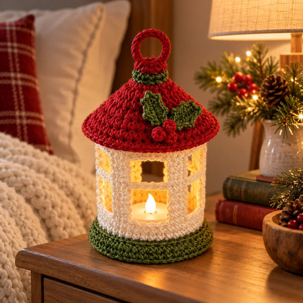 Häkelanleitung für eine Mini-Weihnachtslaterne