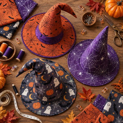 Hexenhut-Schnittmuster – Halloween-Kostüm DIY, Größen S-L