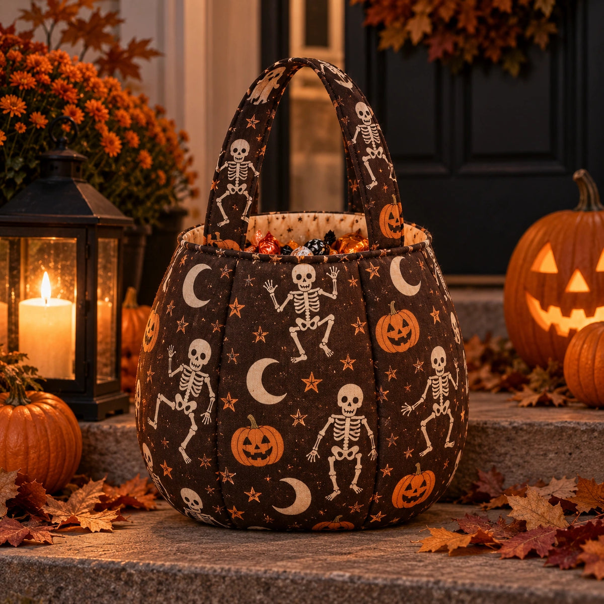 Halloween Süßigkeitentasche Schnittmuster 🎃