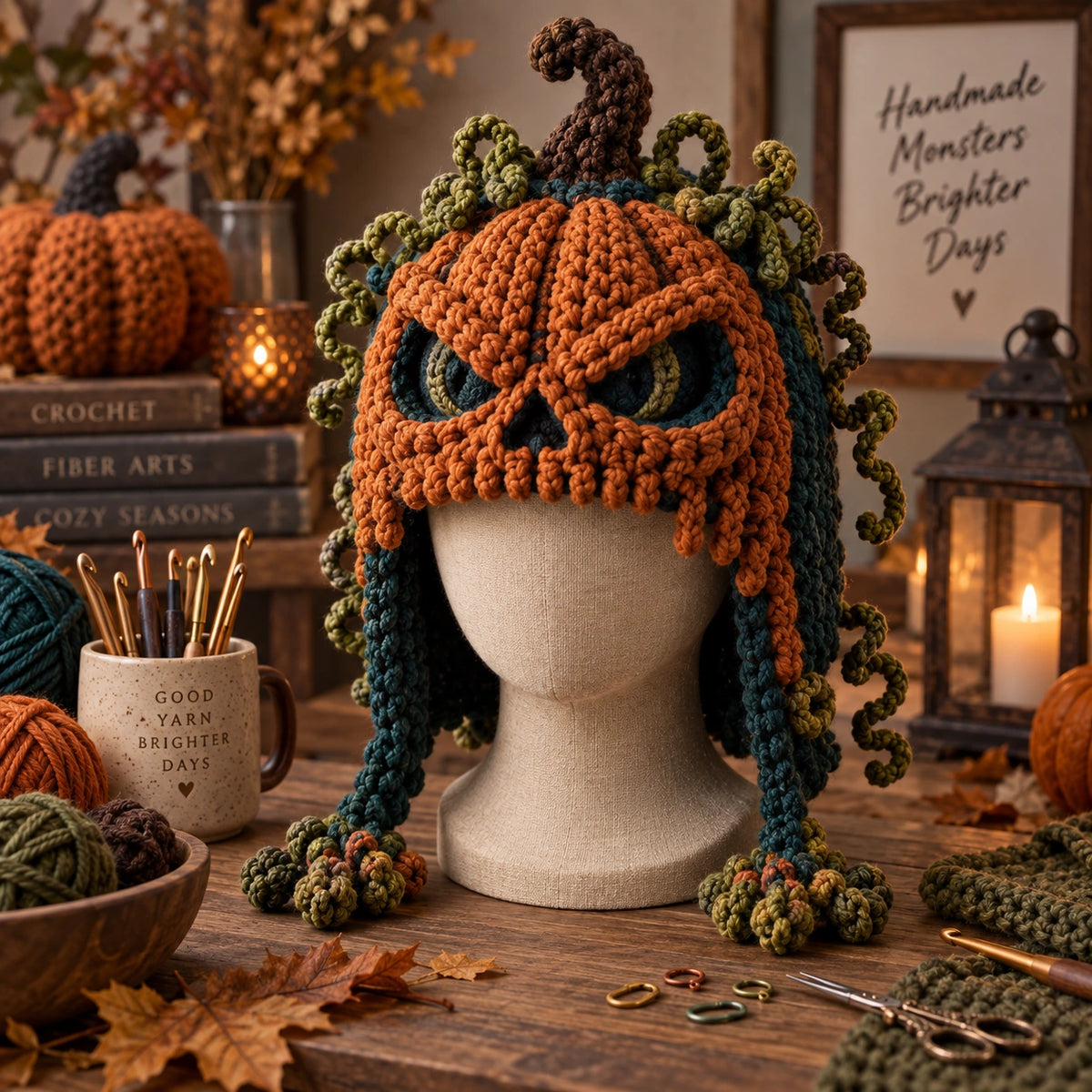 Gehäkelte Halloween-Monsterkapuzen – 6 Designs für Erwachsene