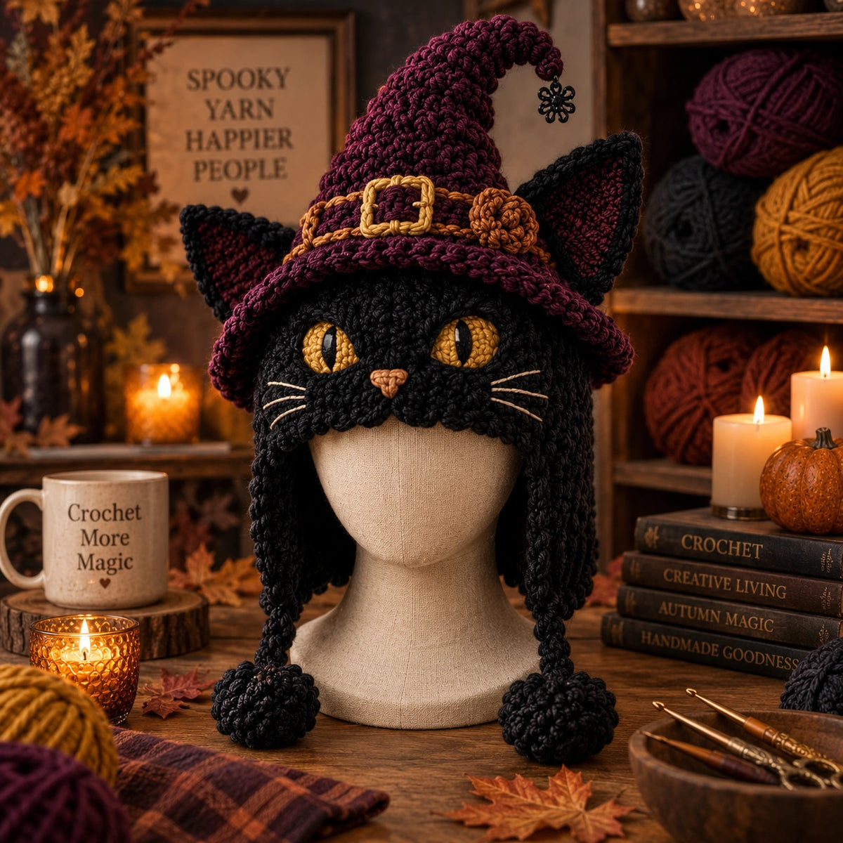 Gehäkelte Halloween-Monsterkapuzen – 6 Designs für Erwachsene