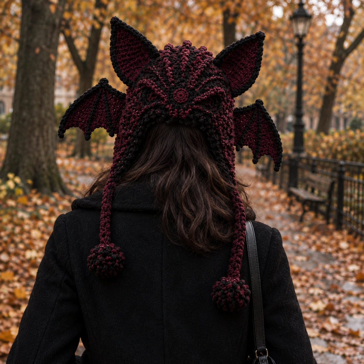 Gehäkelte Halloween-Monsterkapuzen – 6 Designs für Erwachsene