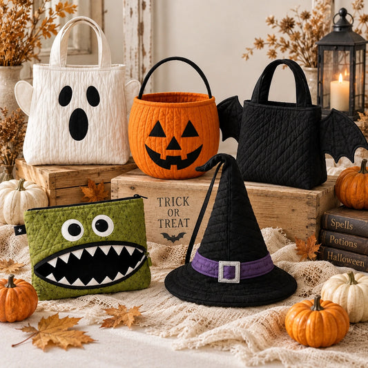 Nähanleitung für Halloween-Süßigkeitentaschen - 15 Projektdesigns