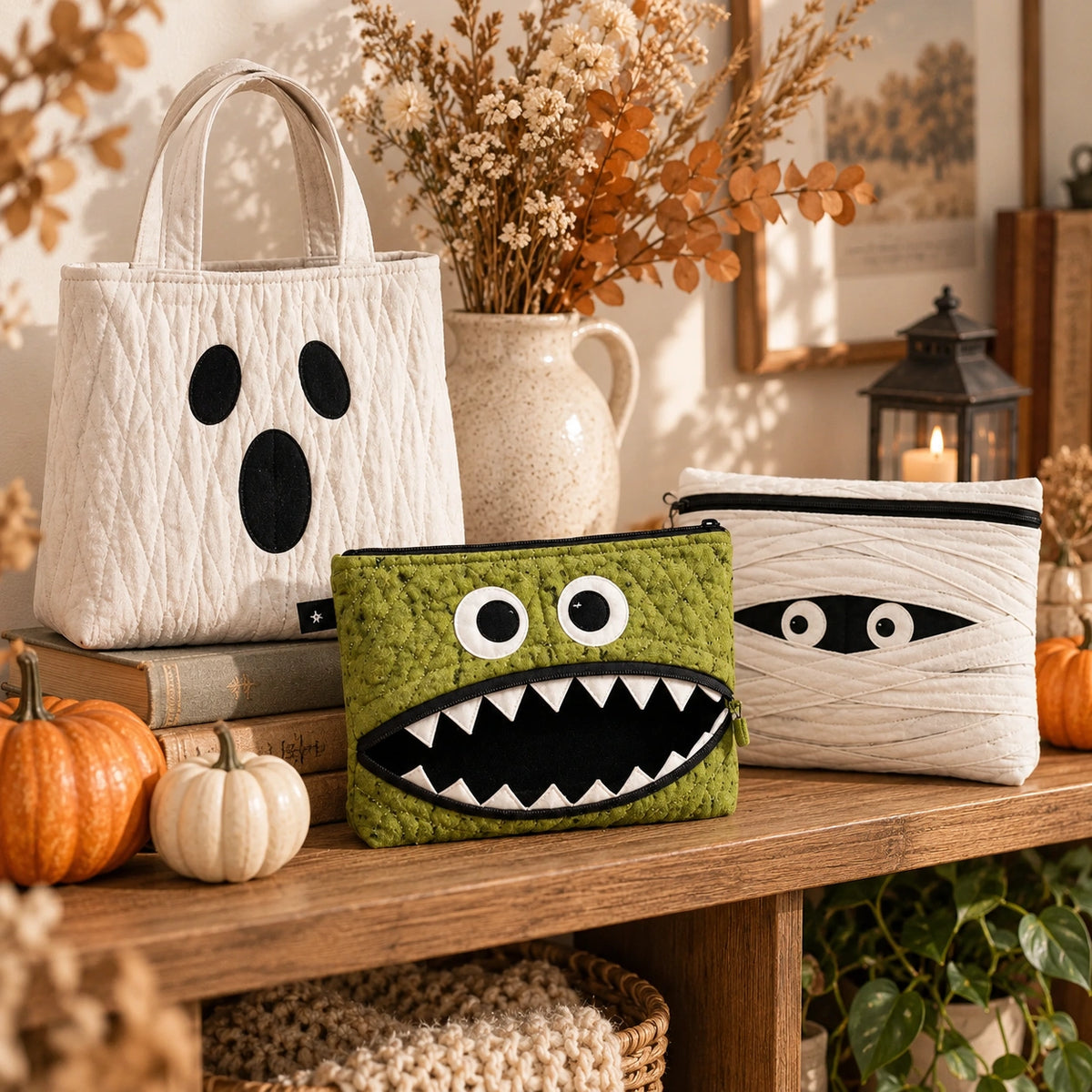 Nähanleitung für Halloween-Süßigkeitentaschen - 15 Projektdesigns