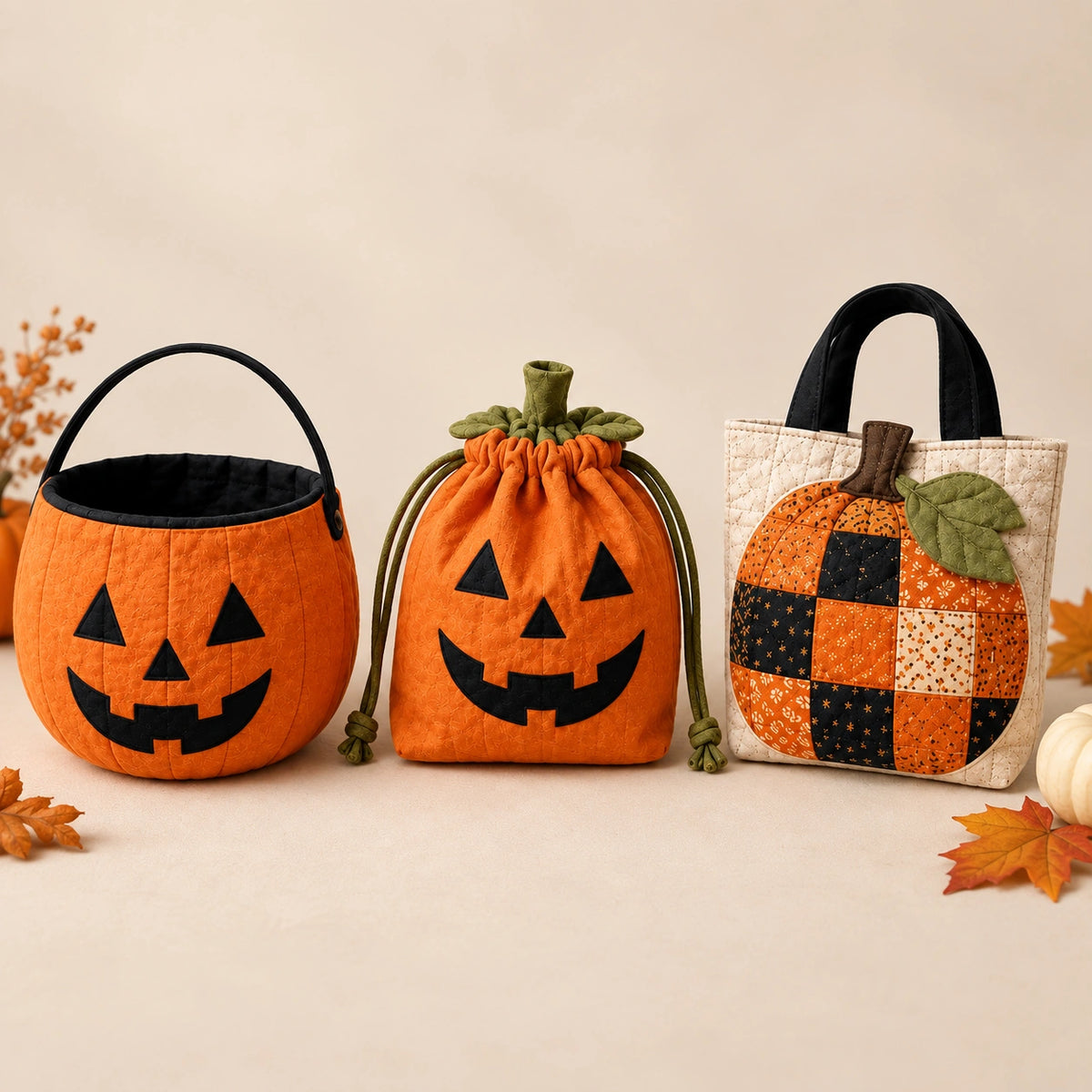 Nähanleitung für Halloween-Süßigkeitentaschen - 15 Projektdesigns