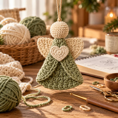 Engel-Anhänger Häkelanleitung | Christbaumschmuck