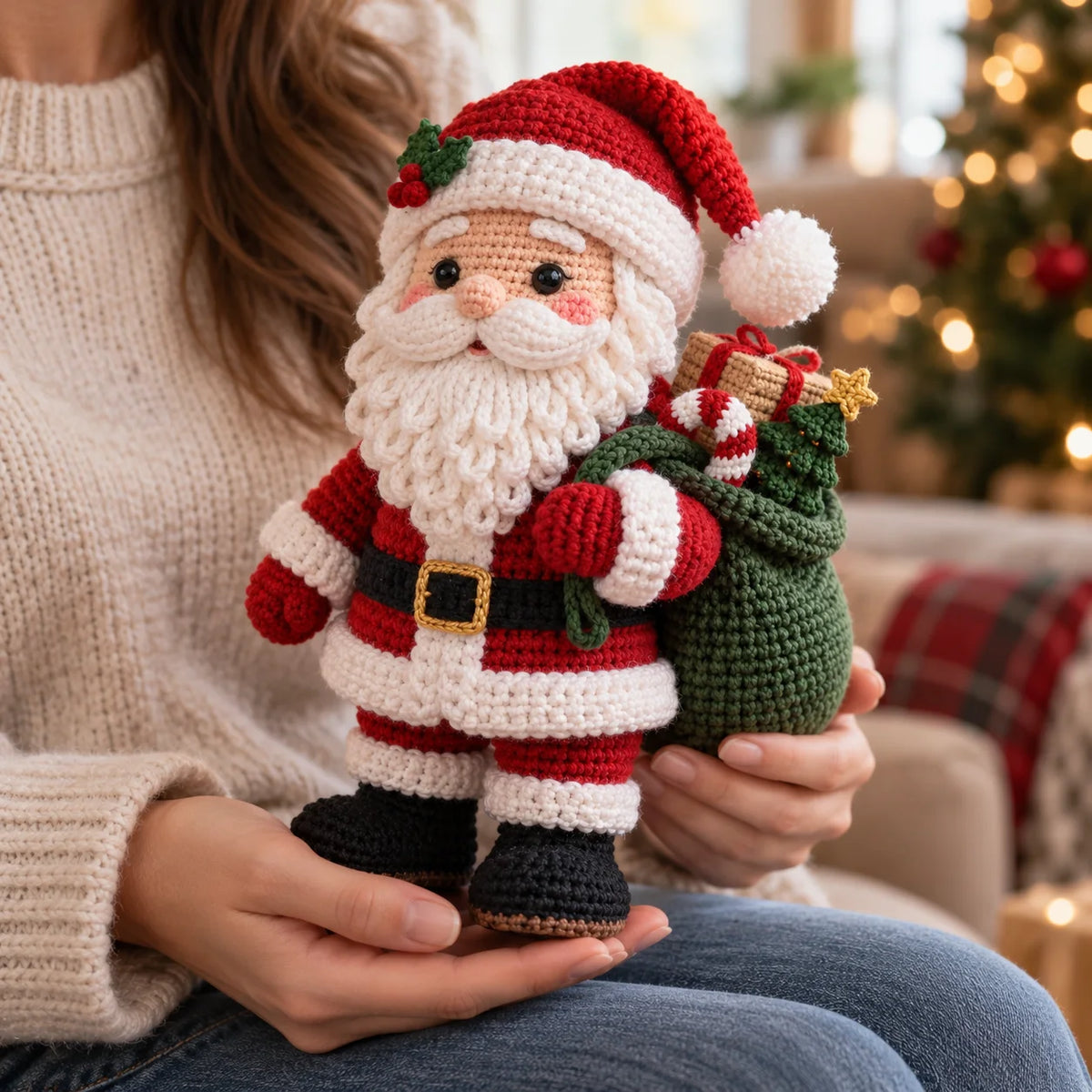 Weihnachtsmann-Amigurumi-Häkelanleitung