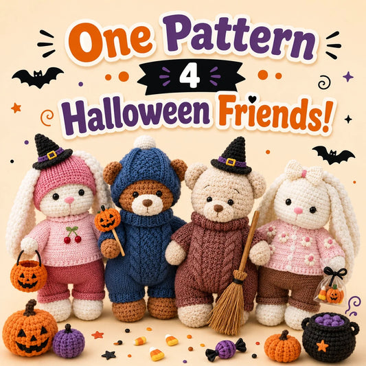 Bella Hase Halloween-Kostüm Häkelanleitung + komplettes Outfit - Amigurumi PDF