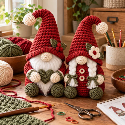 Herr & Frau Weihnachtswichtel Häkelanleitung