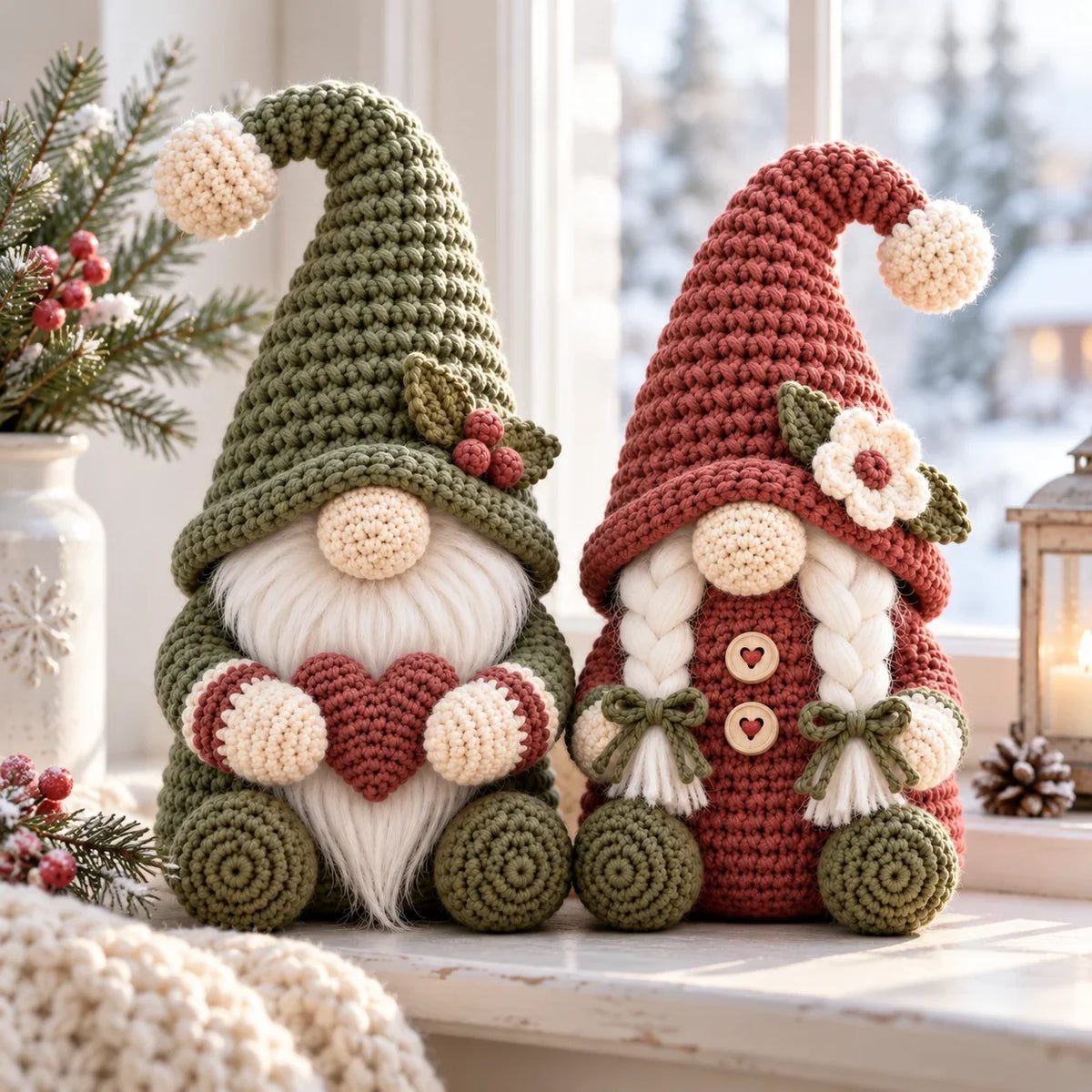 Herr & Frau Weihnachtswichtel Häkelanleitung
