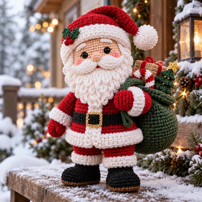 Weihnachtsmann-Amigurumi-Häkelanleitung