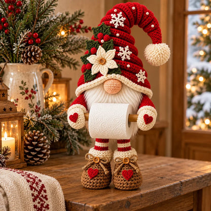 Weihnachtswichtel Klopapierhalter Häkelanleitung