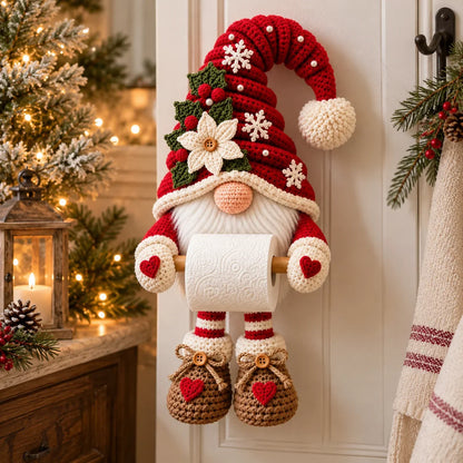Weihnachtswichtel Klopapierhalter Häkelanleitung